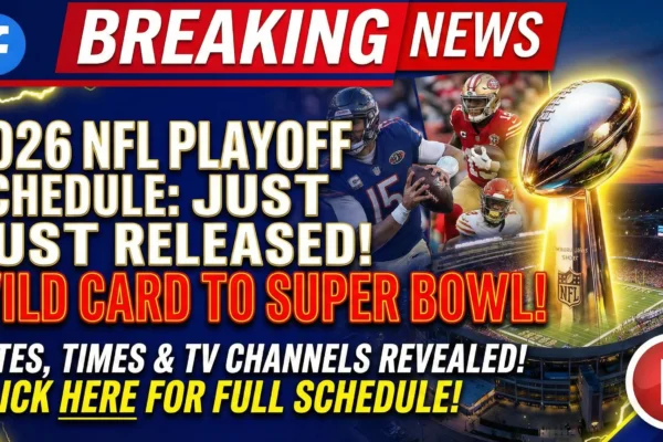 2026 NFL Playoffs Dates, Times, TV (Wild Card → Super Bowl)