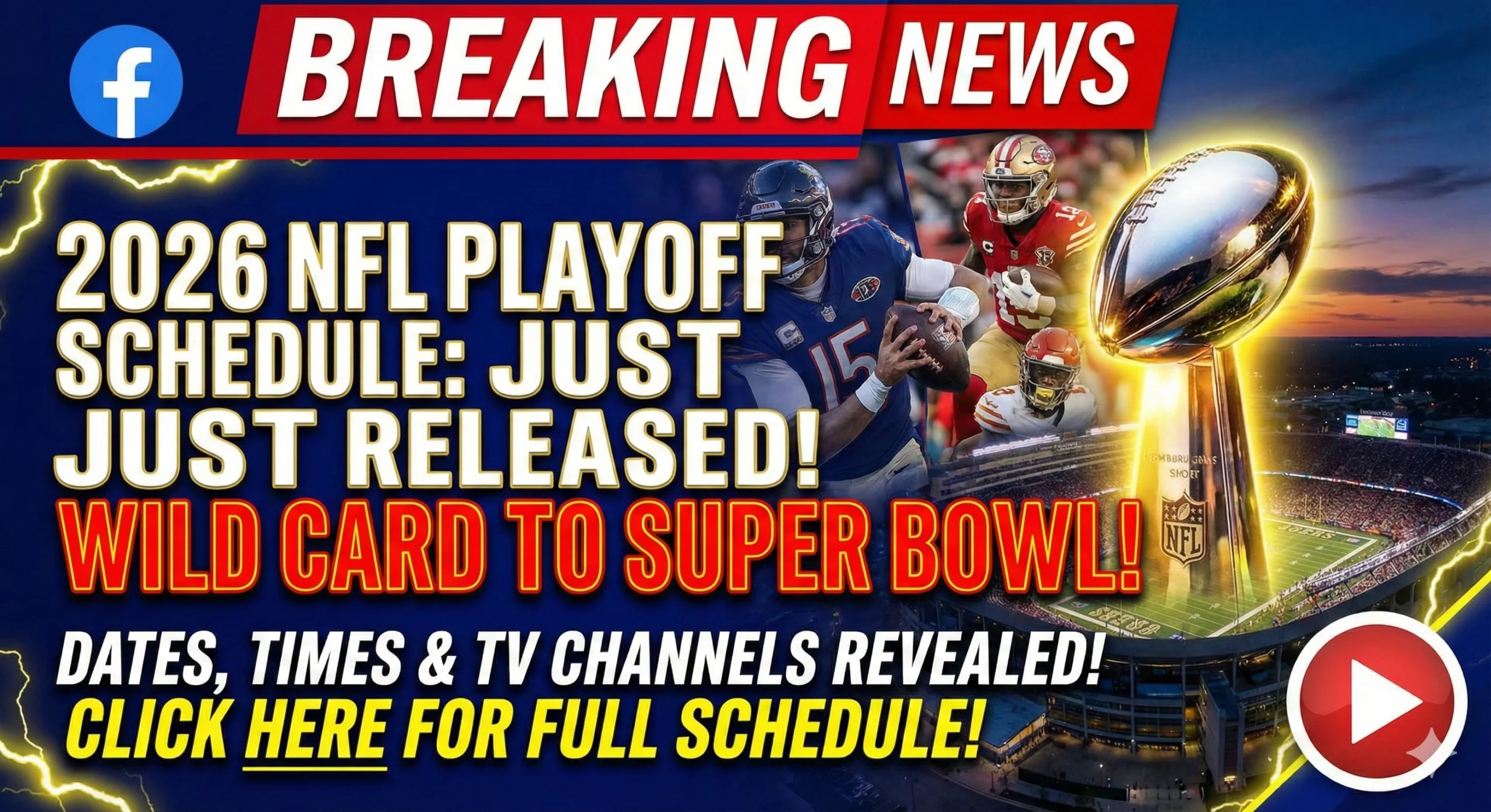 2026 NFL Playoffs Dates, Times, TV (Wild Card → Super Bowl)
