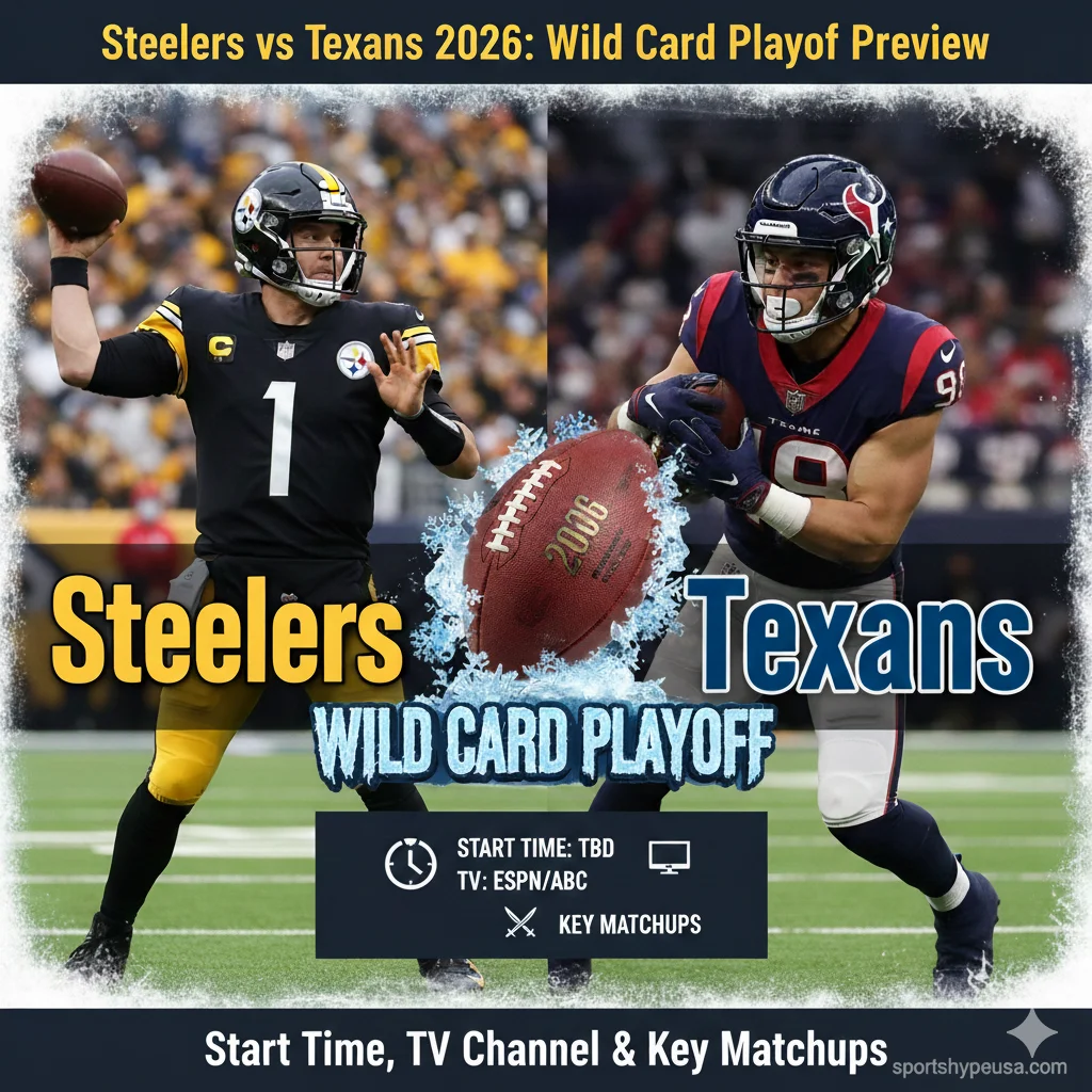 Steelers vs Texans 2026 Wild Card Playoff Preview, Start Time, TV Channel & Key Matchups